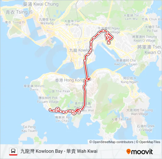 107 Bus Line Map