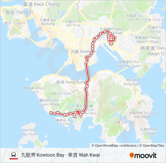 107 Bus Line Map