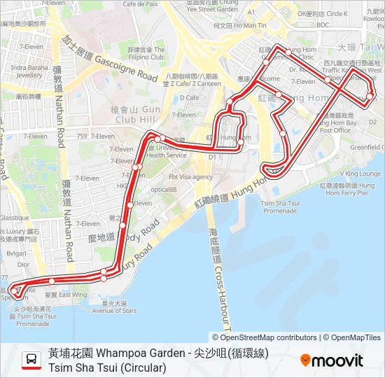 8A Bus Line Map