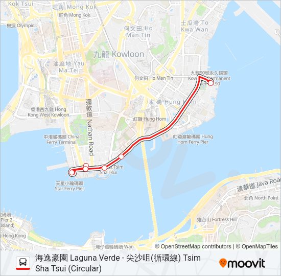 巴士8P的線路圖