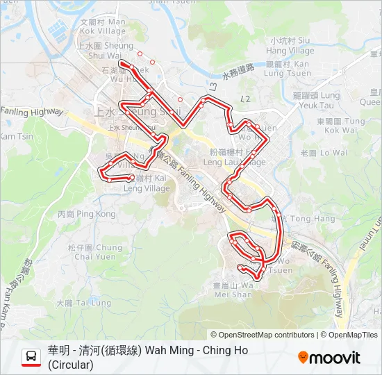 70K Bus Line Map