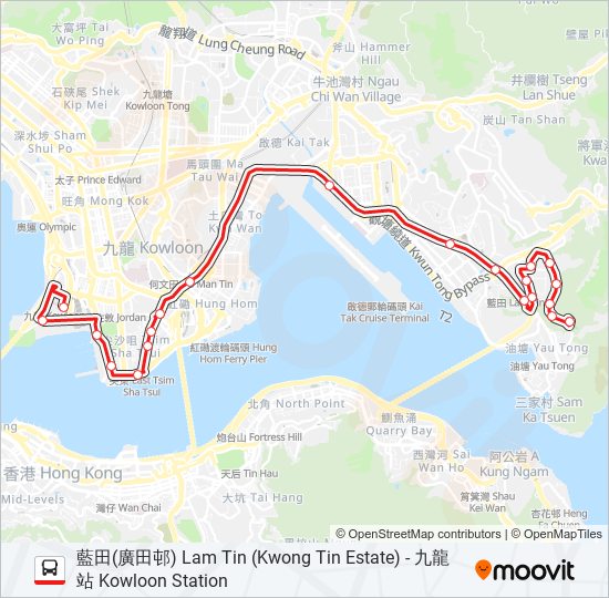 215X bus Line Map