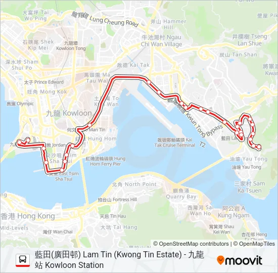 215X Bus Line Map