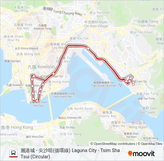 219X Bus Line Map