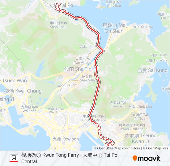 274X bus Line Map