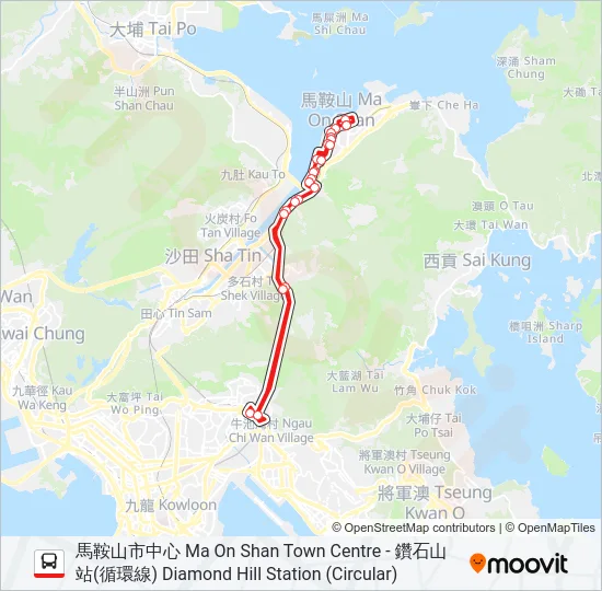 286M Bus Line Map
