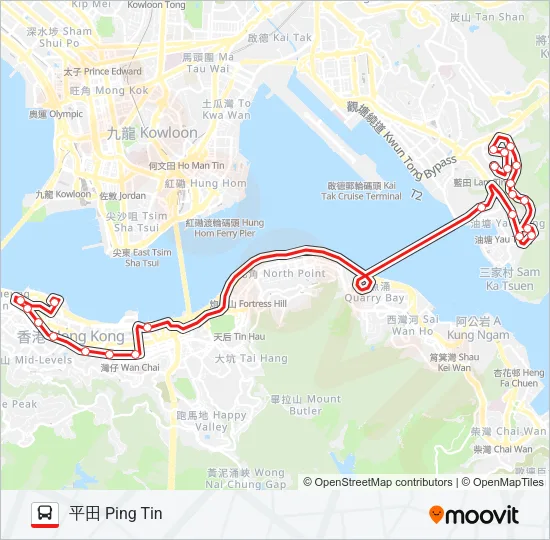 603P Bus Line Map