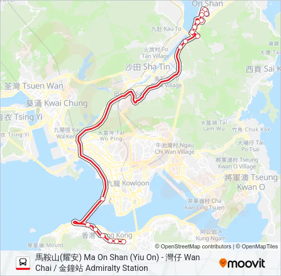 981P Bus Line Map