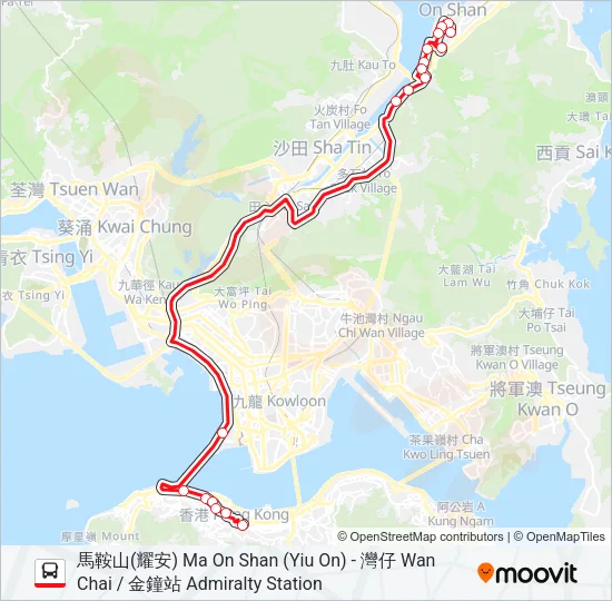 981P Bus Line Map