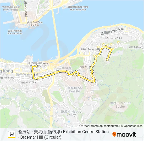25A Bus Line Map