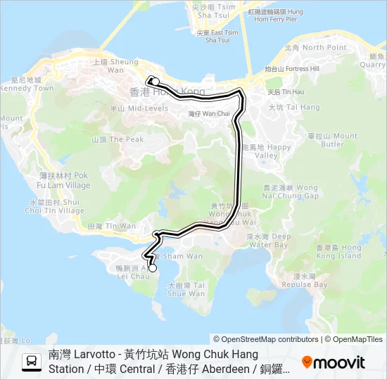 HR87 Bus Line Map