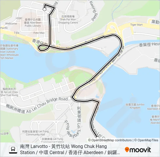 HR87 Bus Line Map