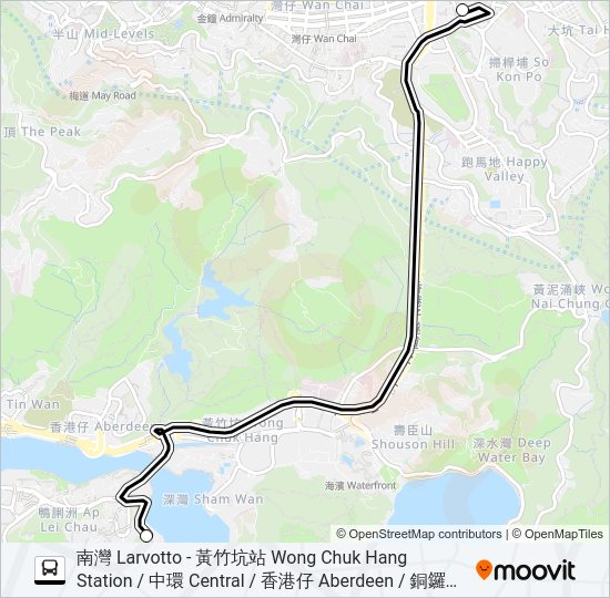 巴士HR87的線路圖