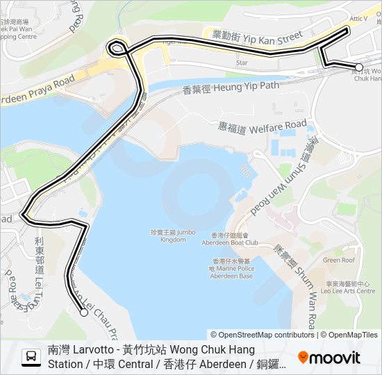 巴士HR87的線路圖