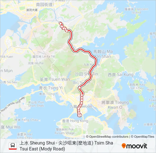 270A Bus Line Map