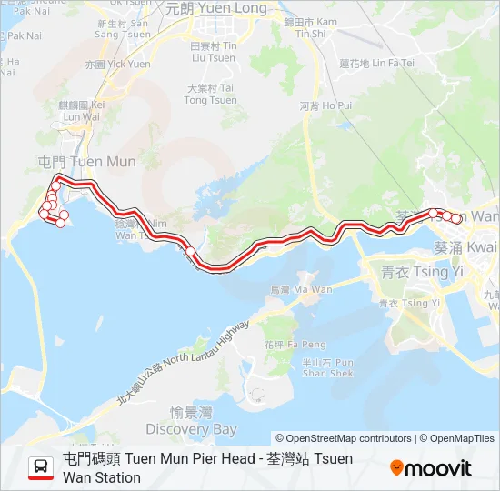 59M Bus Line Map