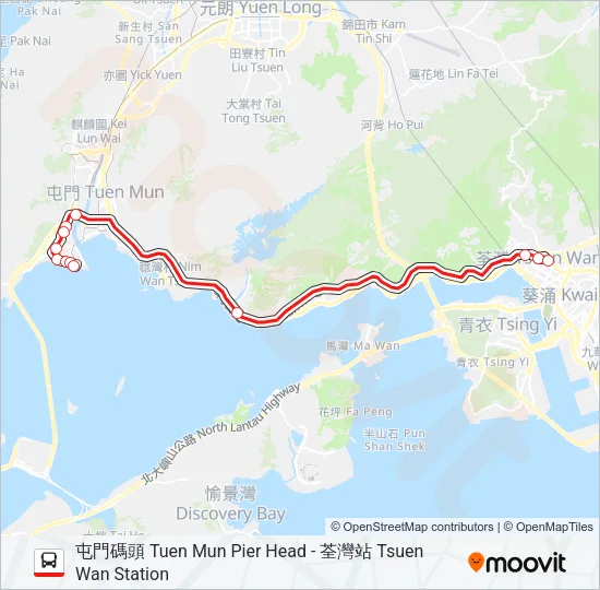 59M Bus Line Map