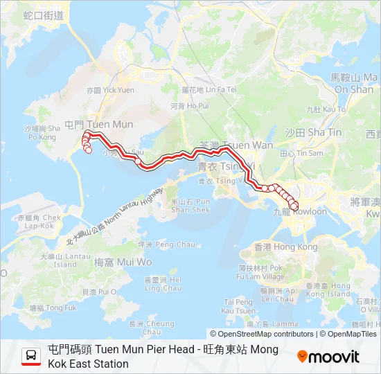 59X Bus Line Map