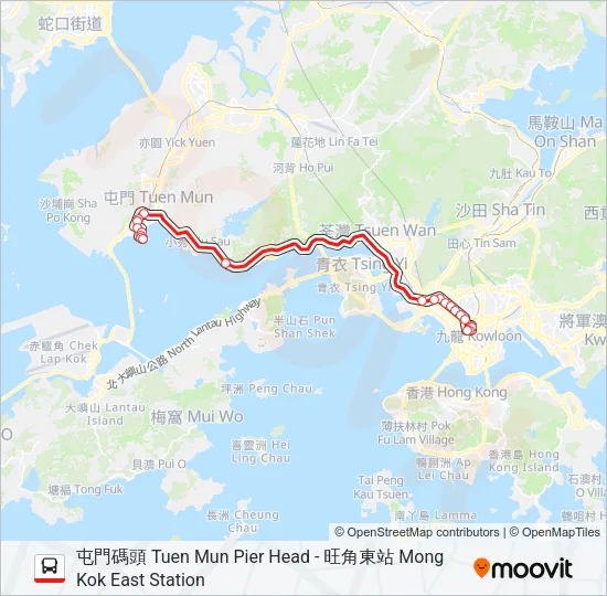 59X Bus Line Map