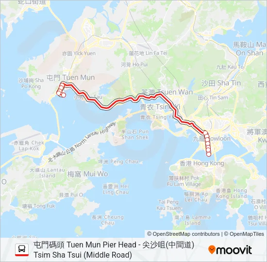 259B Bus Line Map