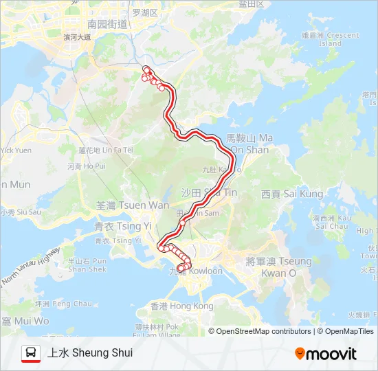 270B Bus Line Map