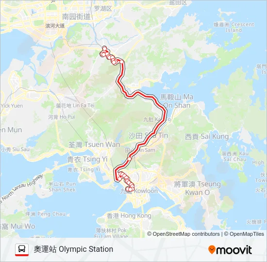 270B Bus Line Map