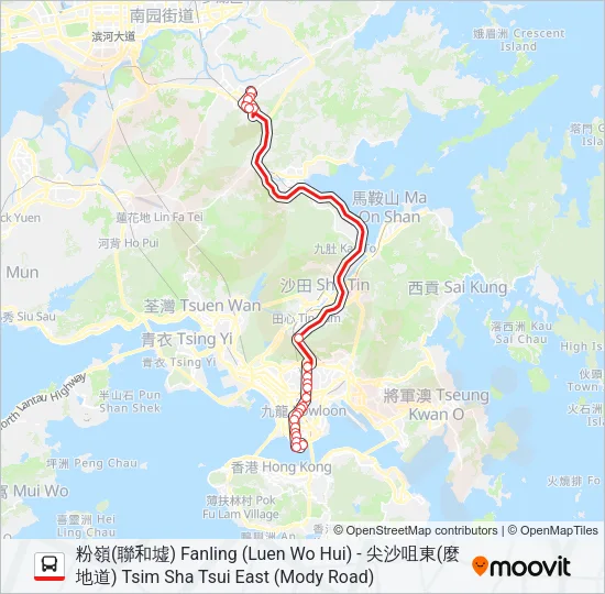 270C Bus Line Map