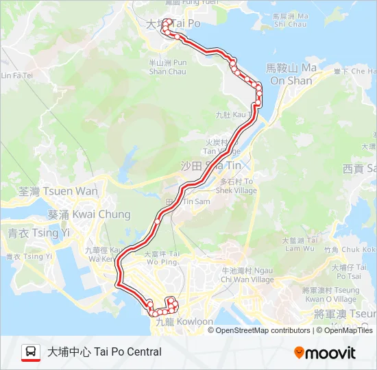 272X Bus Line Map