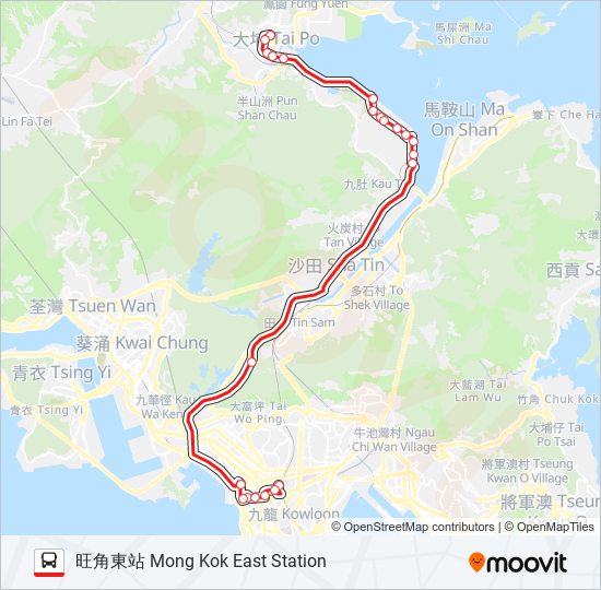 272X bus Line Map