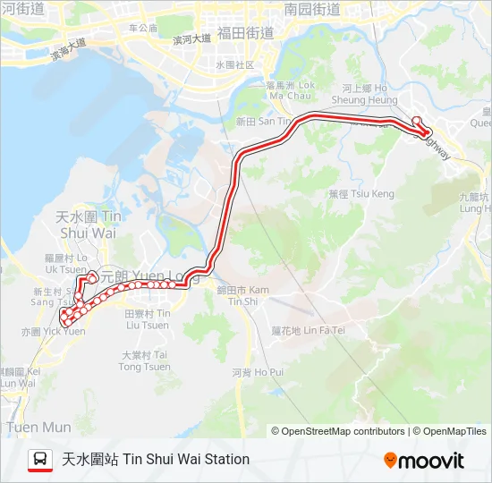 276P Bus Line Map