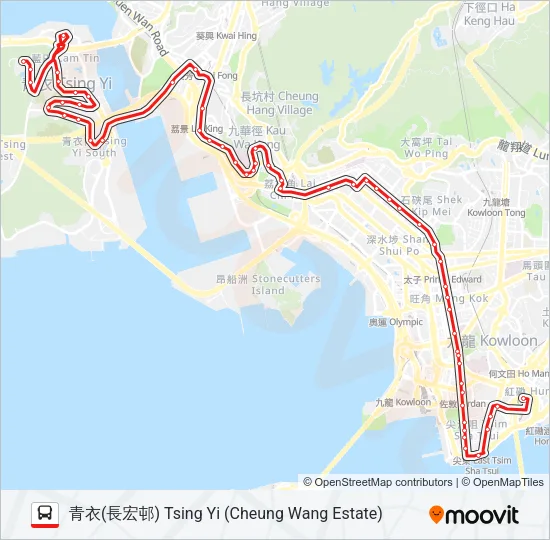 N241 Bus Line Map