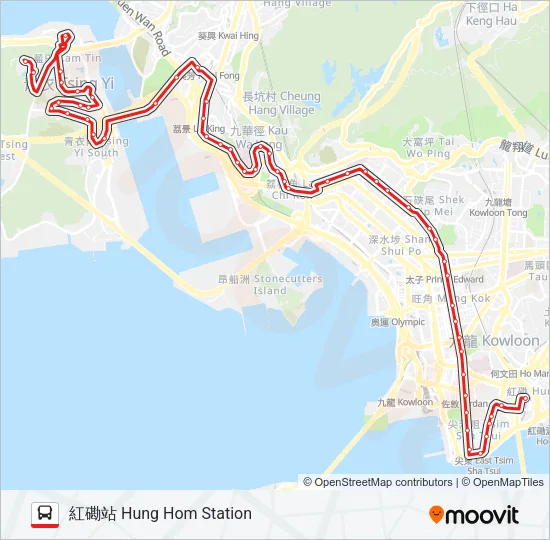 N241 Bus Line Map