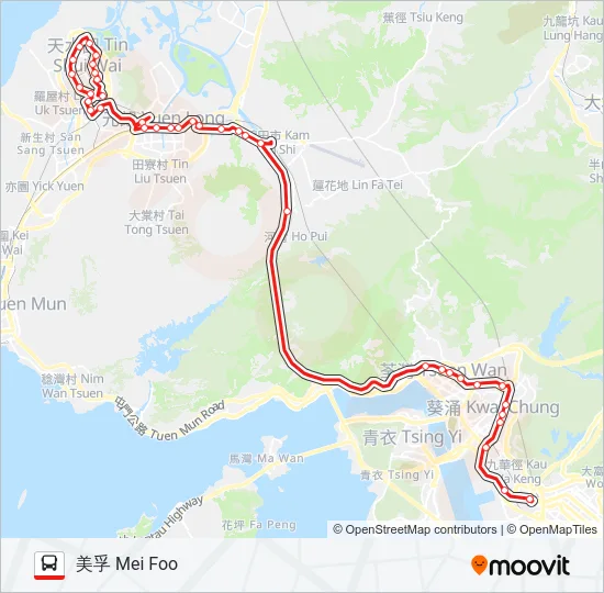 N269 Bus Line Map