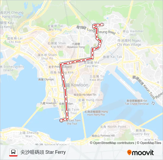 1 Bus Line Map