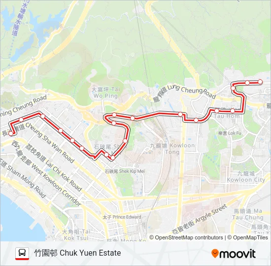 2B Bus Line Map