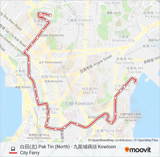 2E Bus Line Map