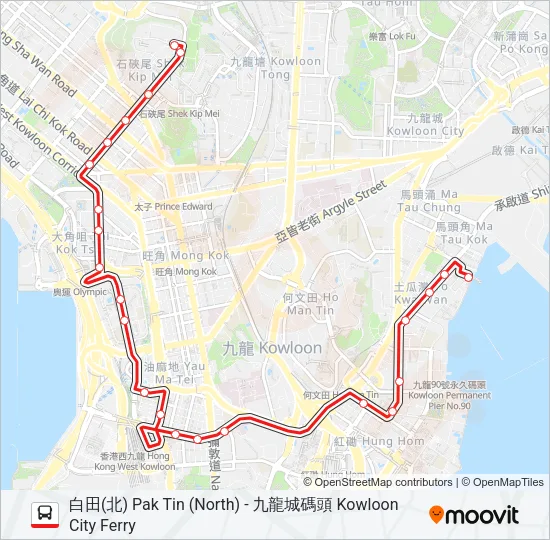 2E Bus Line Map