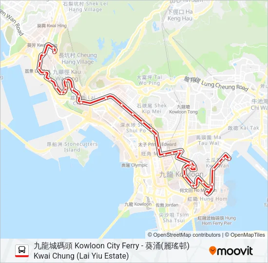 45 Bus Line Map