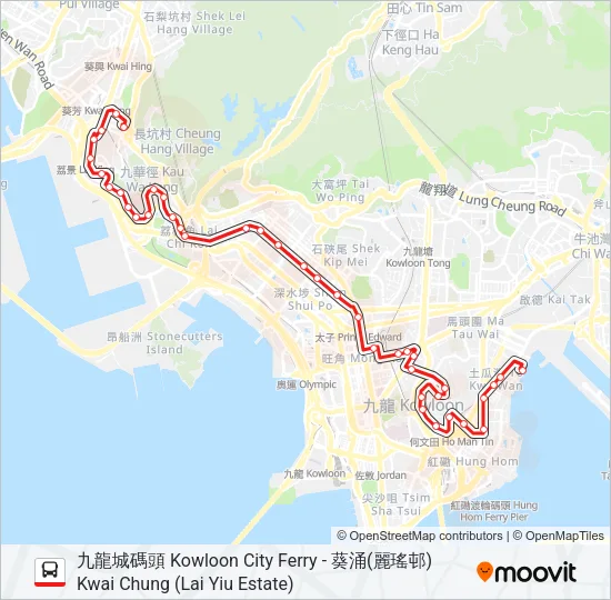 45 Bus Line Map
