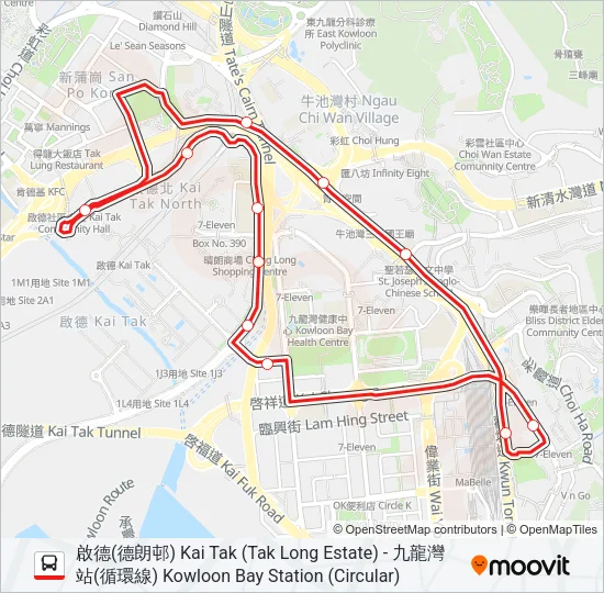 5M Bus Line Map