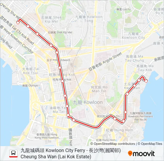 6F Bus Line Map