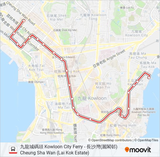 6F bus Line Map