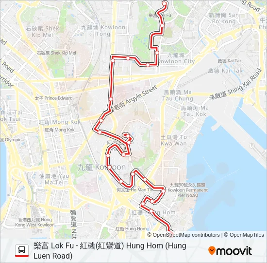 7B Bus Line Map