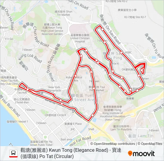 巴士13M的線路圖