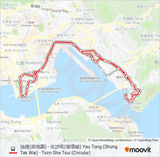 14X Bus Line Map