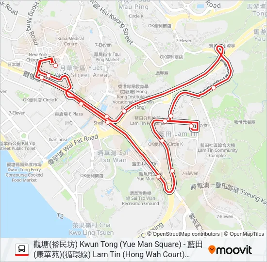 16M Bus Line Map