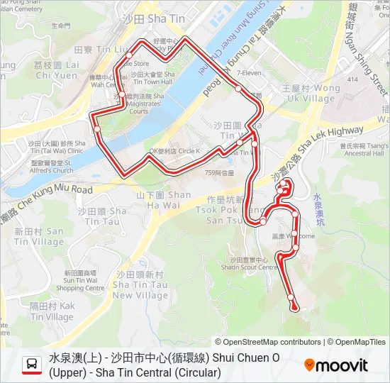 288 Bus Line Map