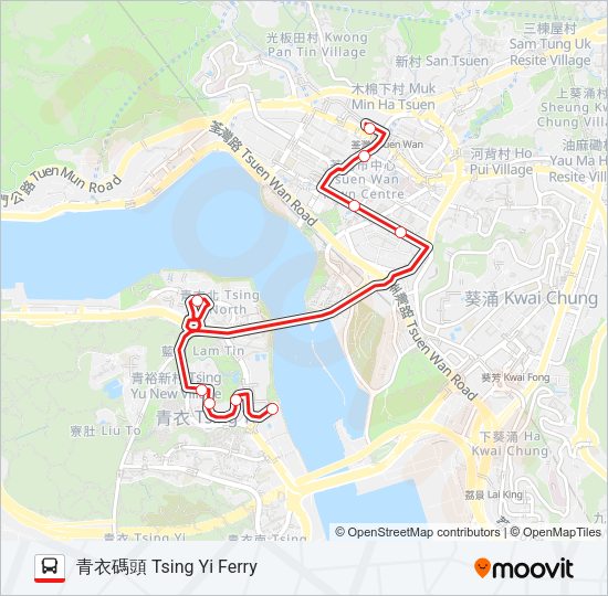 巴士41M的線路圖