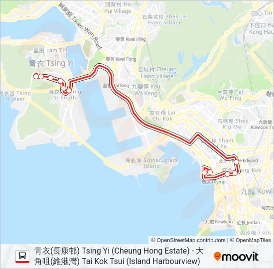 43C Bus Line Map