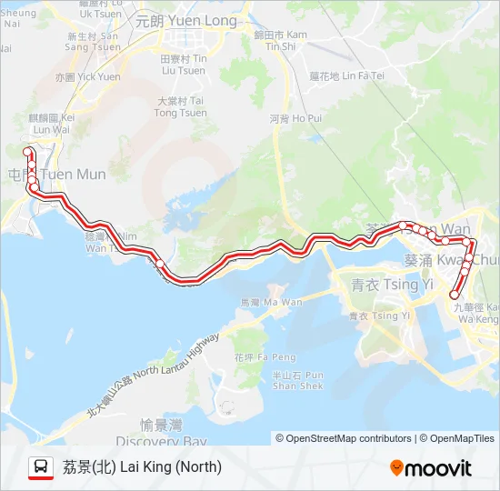57M Bus Line Map